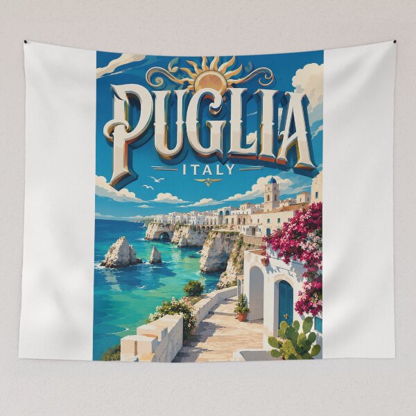 Item preview, Puglia Italy Coastal Cliffs and Adriatic Seascape designed and sold by Places On Earth.
