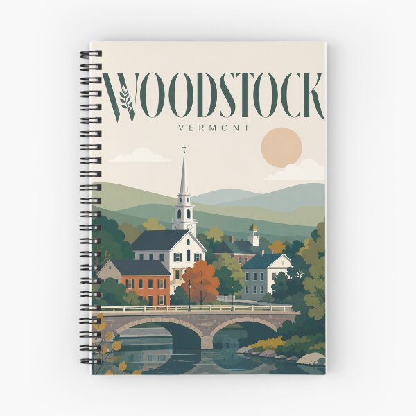 Item preview, Woodstock Village Green Bridge Vermont New England designed and sold by Places On Earth.