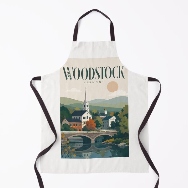 Item preview, Woodstock Village Green Bridge Vermont New England designed and sold by Places On Earth.