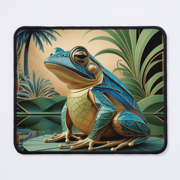 Item preview, Art. Deco Blue Frog designed and sold by StudioInTheBack.