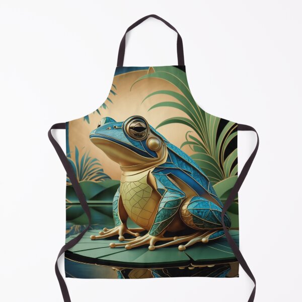Item preview, Art. Deco Blue Frog designed and sold by StudioInTheBack.
