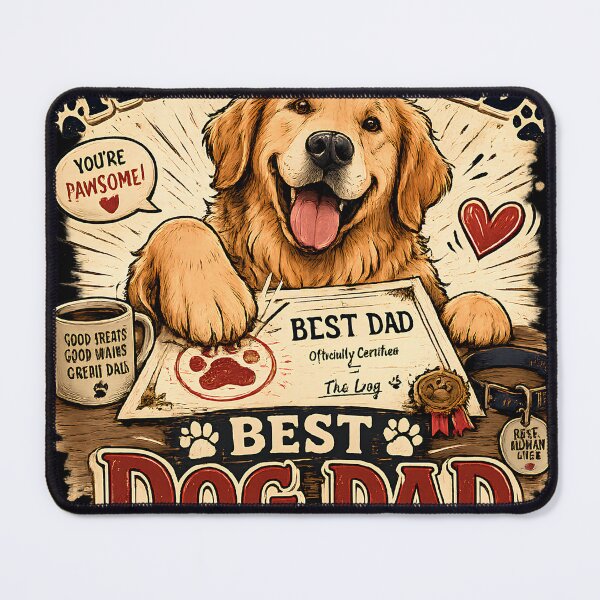 Item preview, Golden Retriever Best Dog Dad - Paw Approved Gift designed and sold by Retro Rascals Co..