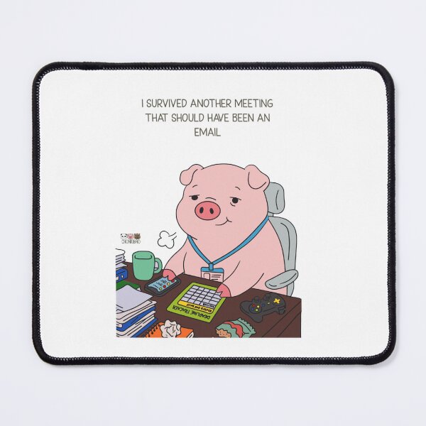 Item preview, I Survived Another Meeting That Should Have Been An Email Funny Pig designed and sold by Chonkibao.
