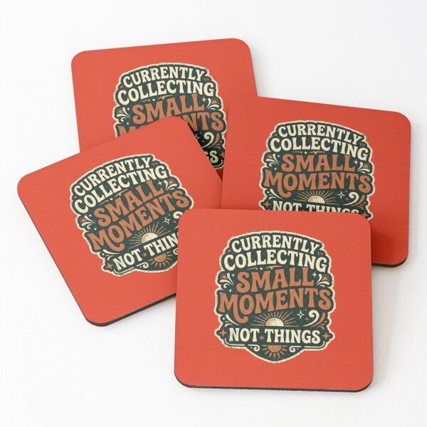 Item preview, Currently Collecting Small Moments Not Things Retro Inspirational Quote Shirt designed and sold by Artbysarmina.