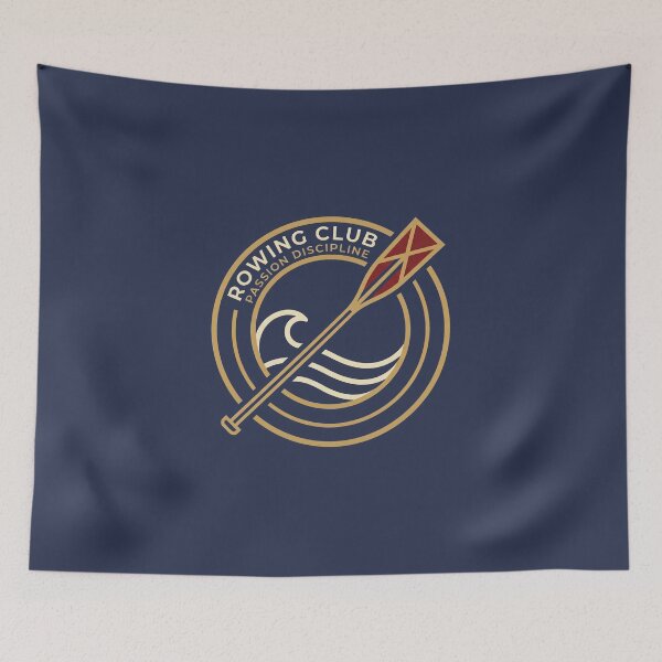 Item preview, Rowing Club Passion Discipline Vintage Crew Oar Nautical Crest Graphic designed and sold by KiwiRider.