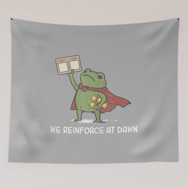 Item preview, We Reinforce At Dawn Funny Frog RBT ABA Behavior Therapist designed and sold by ArleneRowe.