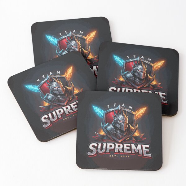 Item preview, Team Supreme Futuristic Cyber Knight Esports Gaming Logo with Neon Swords designed and sold by Nereovalera64.