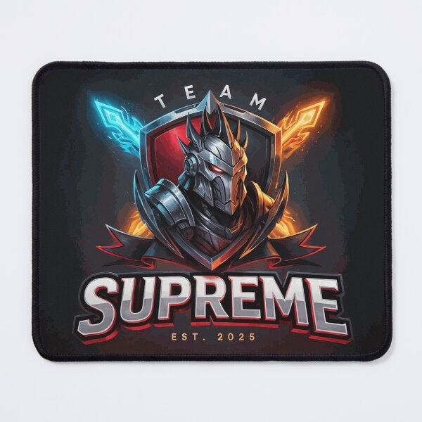 Item preview, Team Supreme Futuristic Cyber Knight Esports Gaming Logo with Neon Swords designed and sold by Nereovalera64.