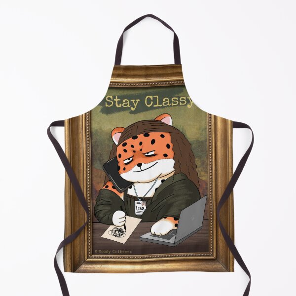Item preview, Leopard Mona Lisa Stay Classy Office Meme designed and sold by Moody Critters.