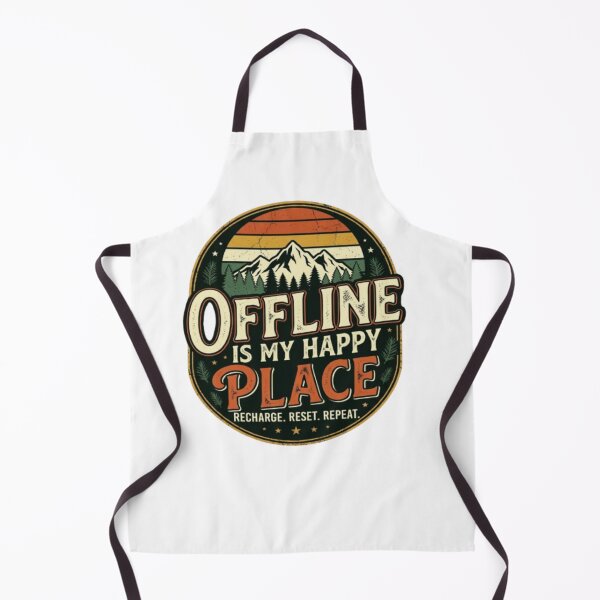 Item preview, Offline Is My Happy Place Vintage Camping Nature Retro Adventure T-Shirt designed and sold by Artbysarmina.