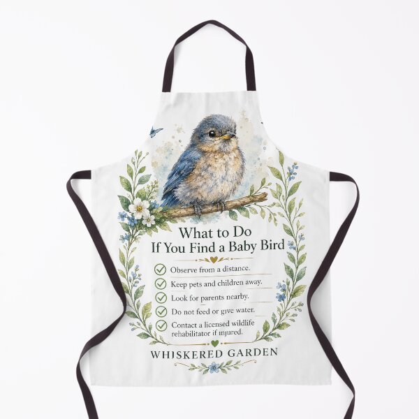 Item preview, What to Do If You Find a Baby Bird | Eastern Bluebird Wildlife Guide designed and sold by Whiskered Garden Studio.