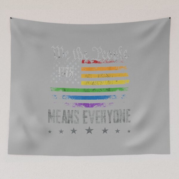 Item preview, We The People Means Everyone LGBTQ Support Gay Pride Ally designed and sold by ArleneRowe.
