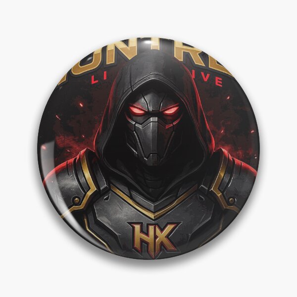 Item preview, Huntrex Hooded Cyber Warrior with Red Eyes Black Armor Gaming Emblem designed and sold by Nereovalera64.