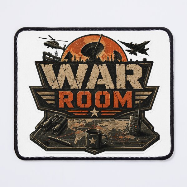 Item preview, War Room Command Center Military Strategy Vintage Tactical Graphic designed and sold by Abidel.