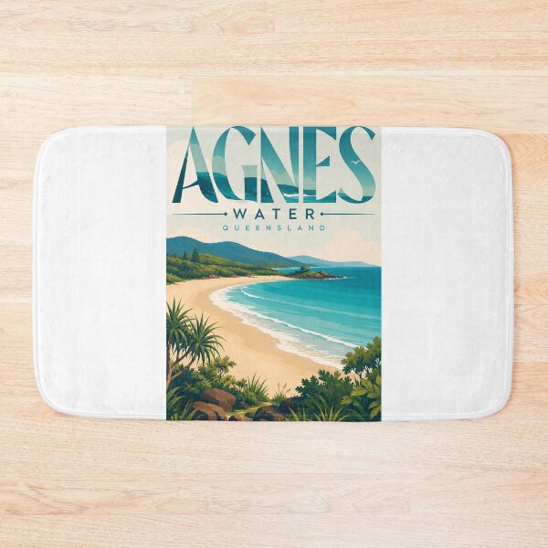 Item preview, Agnes Water Queensland Australia Coral Coast Beach Panorama designed and sold by Aryabek.