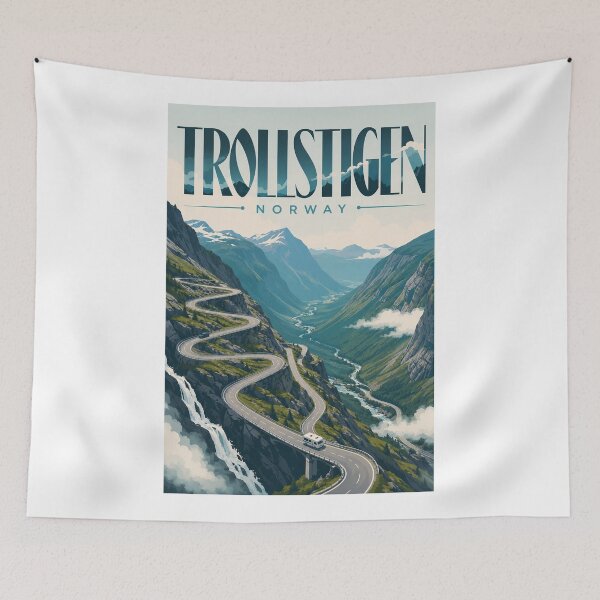 Item preview, Trollstigen Norway Mountain Road through Romsdal Valley designed and sold by Aryabek.