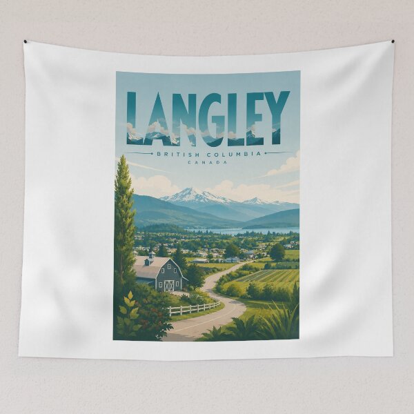 Item preview, Langley British Columbia Canada Fraser Valley Mountain Landscape designed and sold by Aryabek.