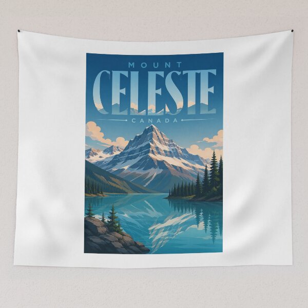 Item preview, Mount Celeste British Columbia Canada Alpine Peak and Glacier Lake designed and sold by Aryabek.