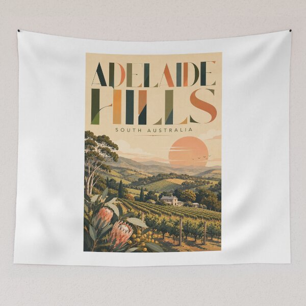 Item preview, Adelaide Hills South Australia Vineyards and Mount Lofty Region designed and sold by Aryabek.