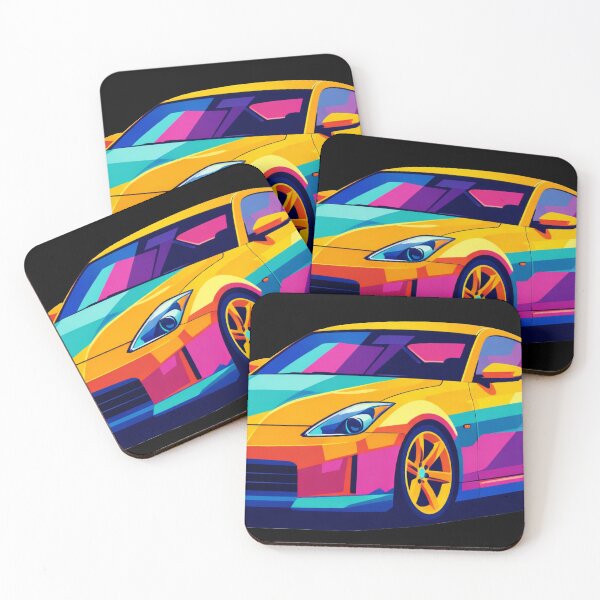 Item preview, 350Z Block Art – Pop‑Color Performance Coupe designed and sold by Automotive Art by Greg.