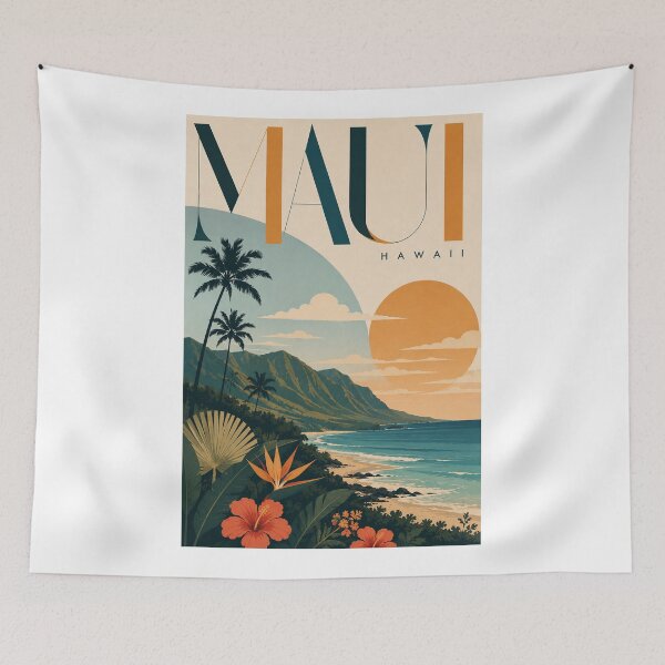 Item preview, Maui Coastal Paradise with West Maui Mountains Hawaii designed and sold by Aryabek.