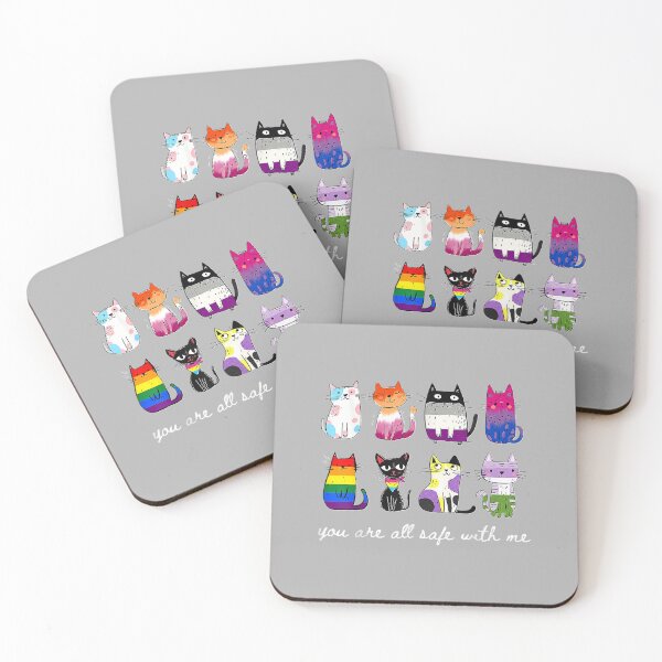 Item preview, You are All Safe with Me Cute Cat Pride Month LGBT Support designed and sold by ArleneRowe.