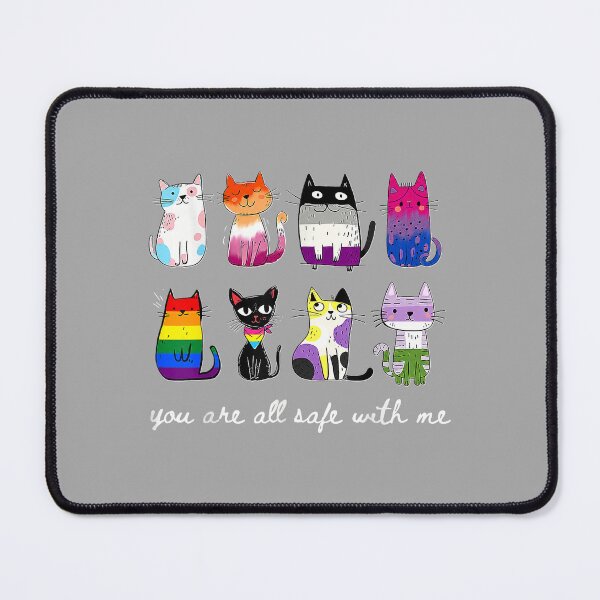 Item preview, You are All Safe with Me Cute Cat Pride Month LGBT Support designed and sold by ArleneRowe.