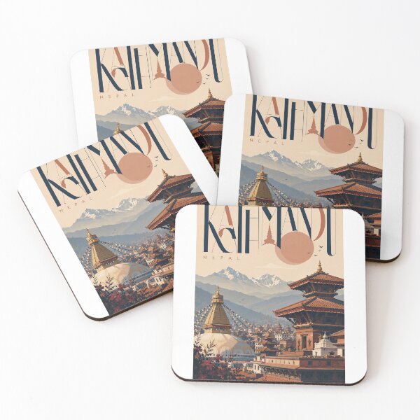 Item preview, Kathmandu Valley with Boudhanath and Himalayan Peaks Nepal designed and sold by Aryabek.