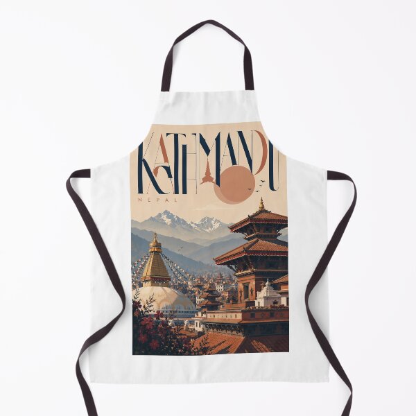 Item preview, Kathmandu Valley with Boudhanath and Himalayan Peaks Nepal designed and sold by Aryabek.