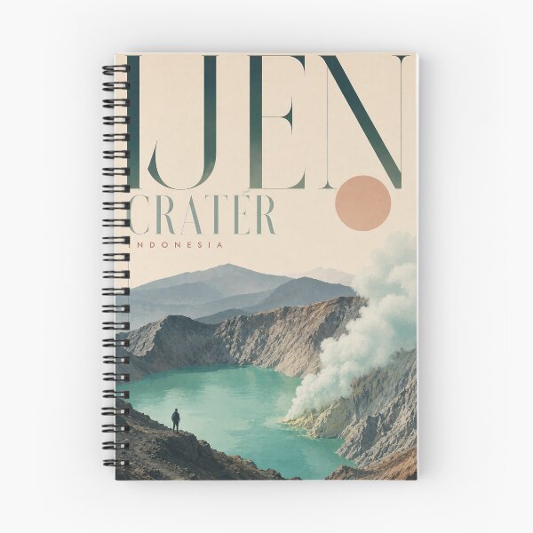 Item preview, Ijen Crater Sulfur Lake and Volcanic Landscape East Java Indonesia designed and sold by Aryabek.