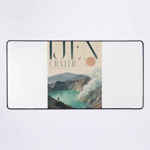 Item preview, Ijen Crater Sulfur Lake and Volcanic Landscape East Java Indonesia designed and sold by Aryabek.