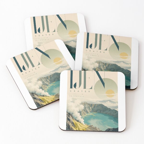 Item preview, Ijen Crater Volcanic Lake and Kawah Ijen Panorama Indonesia designed and sold by Aryabek.