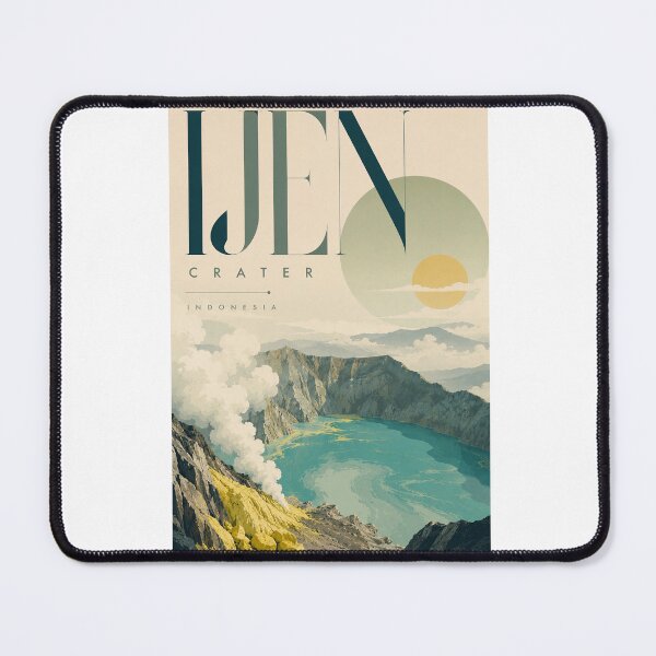 Item preview, Ijen Crater Volcanic Lake and Kawah Ijen Panorama Indonesia designed and sold by Aryabek.