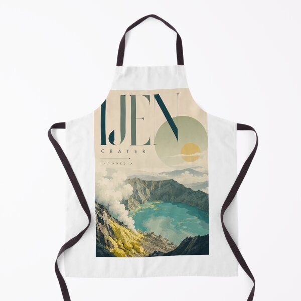Item preview, Ijen Crater Volcanic Lake and Kawah Ijen Panorama Indonesia designed and sold by Aryabek.