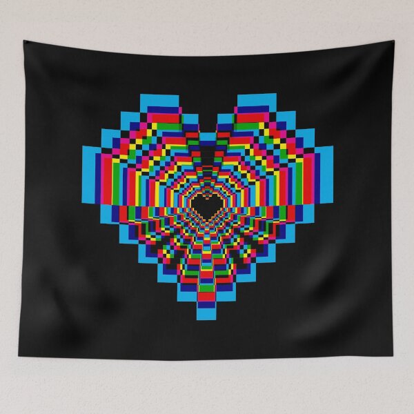 Item preview, Dark Pixel Heart - CMYK designed and sold by animinimal.