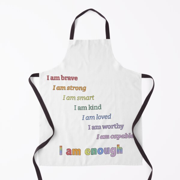 Item preview, I Am Enough Rainbow Affirmation Typography designed and sold by SoftCircuited.