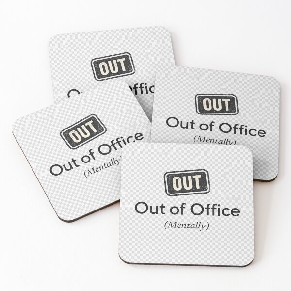 Item preview, Out of Office Mentally Funny Minimalist Office Humor Quote Design designed and sold by ImagineDraws.