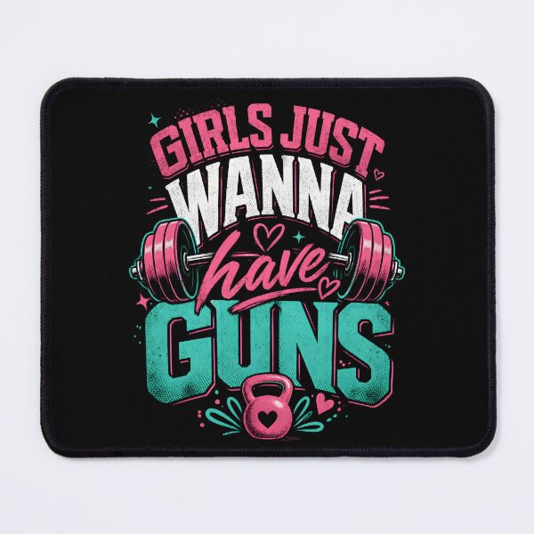 Item preview, Girls Just Wanna Have Guns Weightlifting Humor designed and sold by Victor Shadehorn.