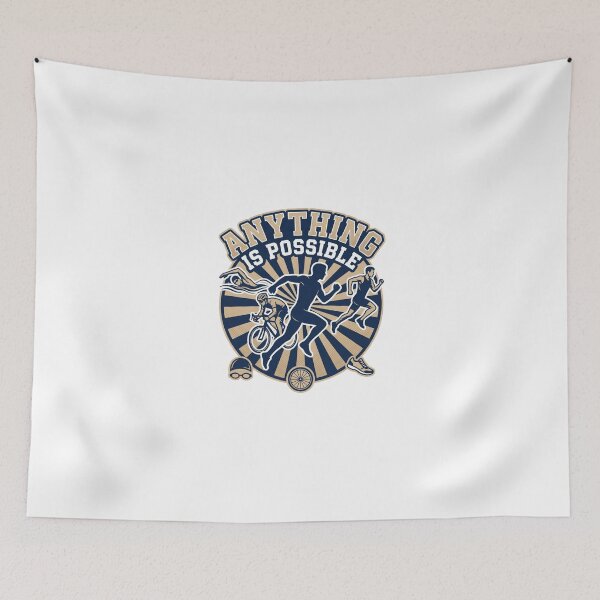 Item preview, Anything Is Possible – Retro Triathlon Vintage Sports Design designed and sold by Triathlongram.
