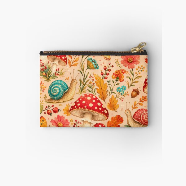 Item preview, Happy Mushroom Meadow Autumn Pattern designed and sold by RoPrincess.