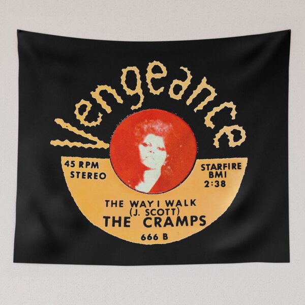 Item preview, The Cramps The Way I Walk 45 Label with Poison Ivy Rorschach 1978  designed and sold by YuckyCat.