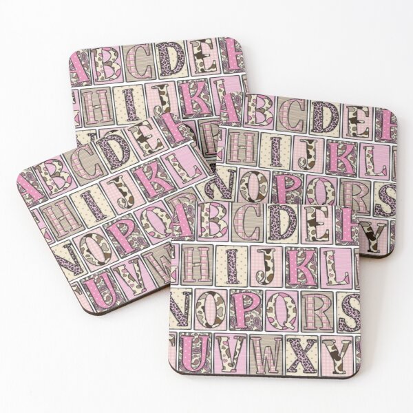 Item preview,  Pink Animal Print Y2K Alphabet Sticker Pack  designed and sold by Kayleysells.