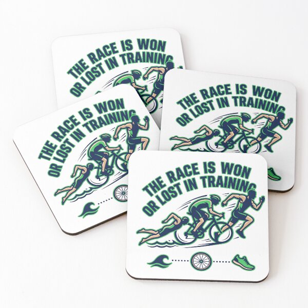 Item preview, The Race Is Won or Lost in Training – Triathlon Swim Bike Run designed and sold by Triathlongram.
