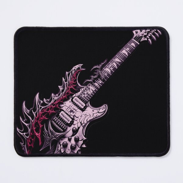 Item preview, Gothic Dragon Electric Guitar with Purple Spikes on a Dark Background designed and sold by RafeTindall86.