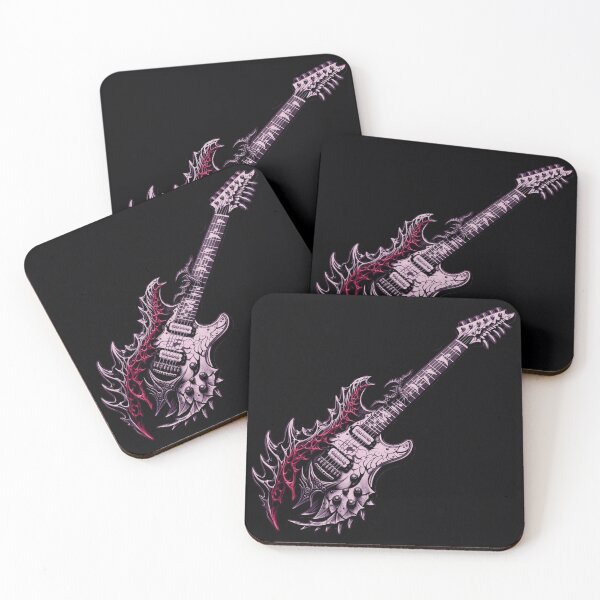 Item preview, Gothic Dragon Electric Guitar with Purple Spikes on a Dark Background designed and sold by RafeTindall86.