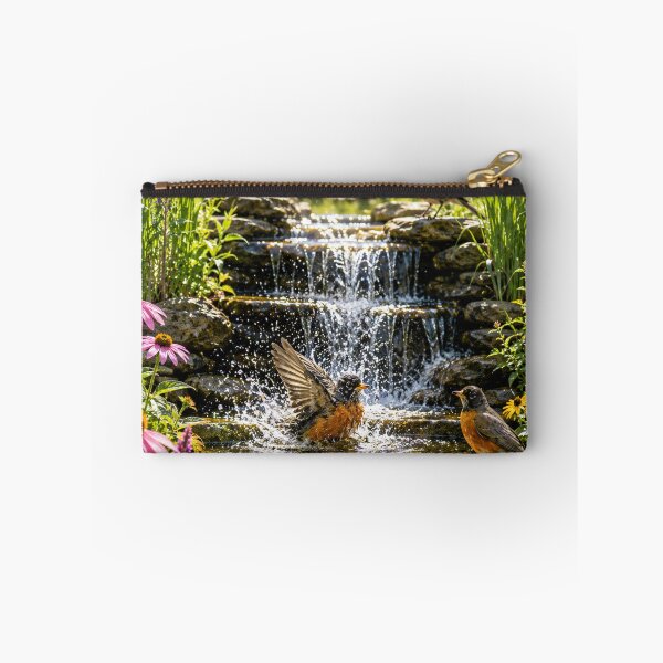 Item preview, The American Robin | Nature's Happiest Bather | Waterfall Wildlife Art designed and sold by Whiskered Garden Studio.
