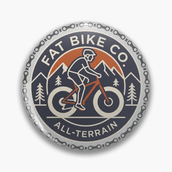 Item preview, Fat Bike Co All Terrain Mountain Cycling Vintage Badge Graphic designed and sold by KiwiRider.