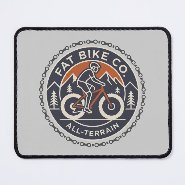 Item preview, Fat Bike Co All Terrain Mountain Cycling Vintage Badge Graphic designed and sold by KiwiRider.