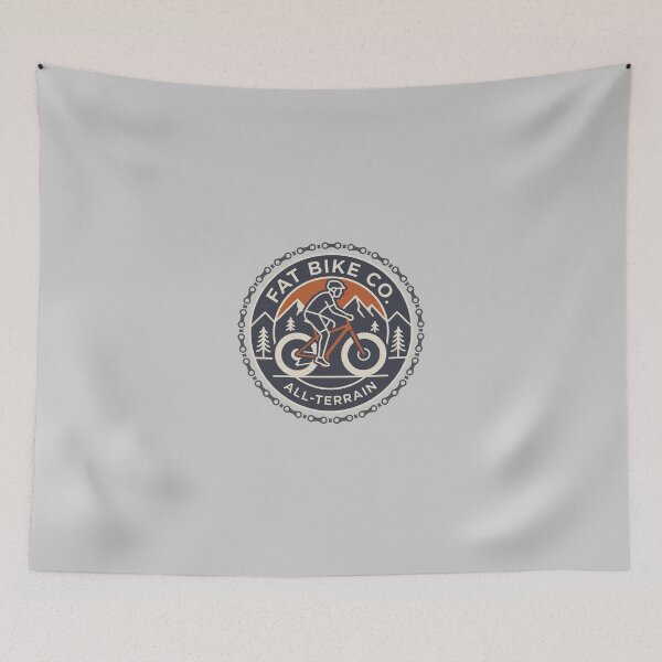 Item preview, Fat Bike Co All Terrain Mountain Cycling Vintage Badge Graphic designed and sold by KiwiRider.