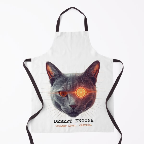 Item preview, Cyberpunk Cat Low Thirst Drive Desert Adapted Vet Tech designed and sold by PurrLab Studio.